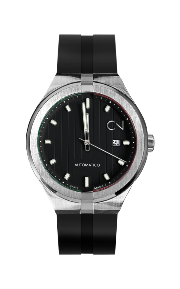 FKM Rubber strap<br>Nero di seppia