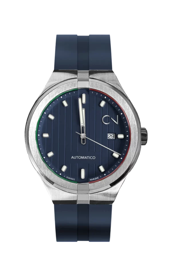 FKM Rubber strap<br>Blu mediterraneo