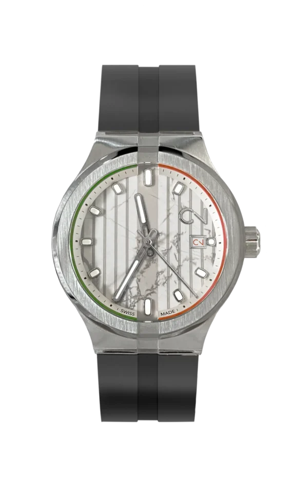 FKM Rubber strap<br>Bianco di Carrara